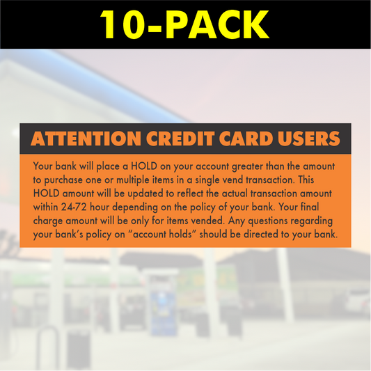 Bank Hold - Credit Card Users (10-Pack)