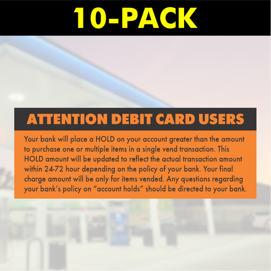 Bank Hold - Debit Card Users (10-Pack)