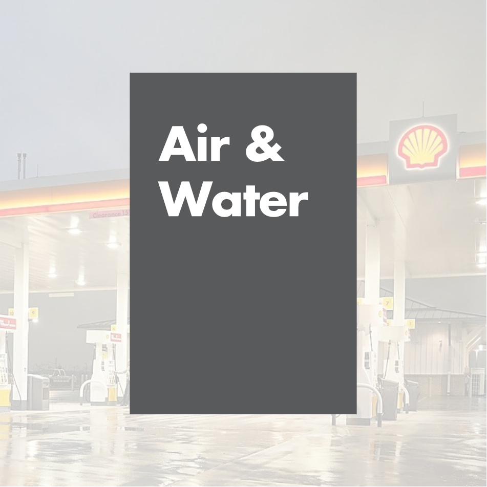 Shell Directional Signs - Gray w/ White