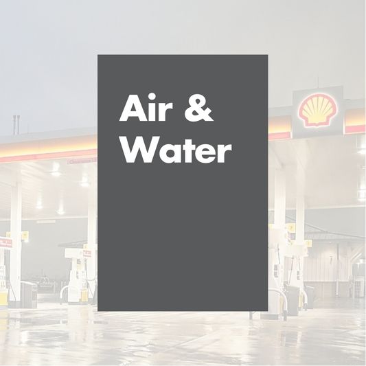 Shell Directional Signs - Gray w/ White