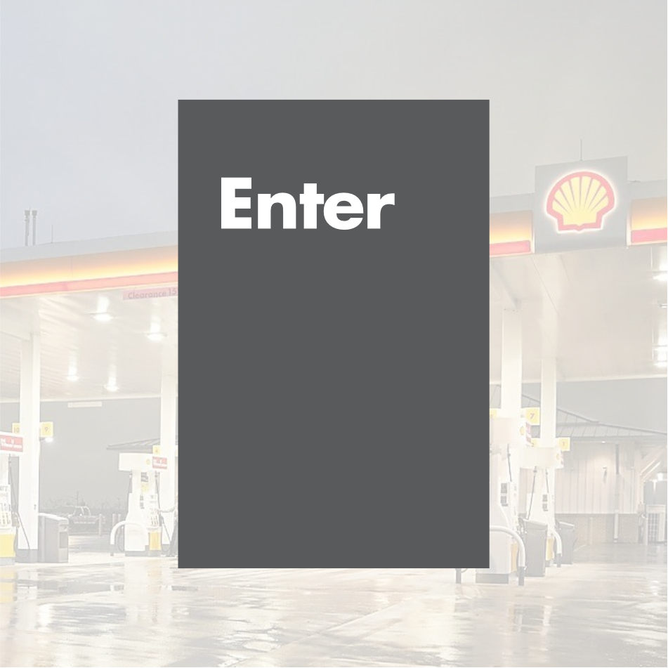 Shell Directional Signs - Gray w/ White