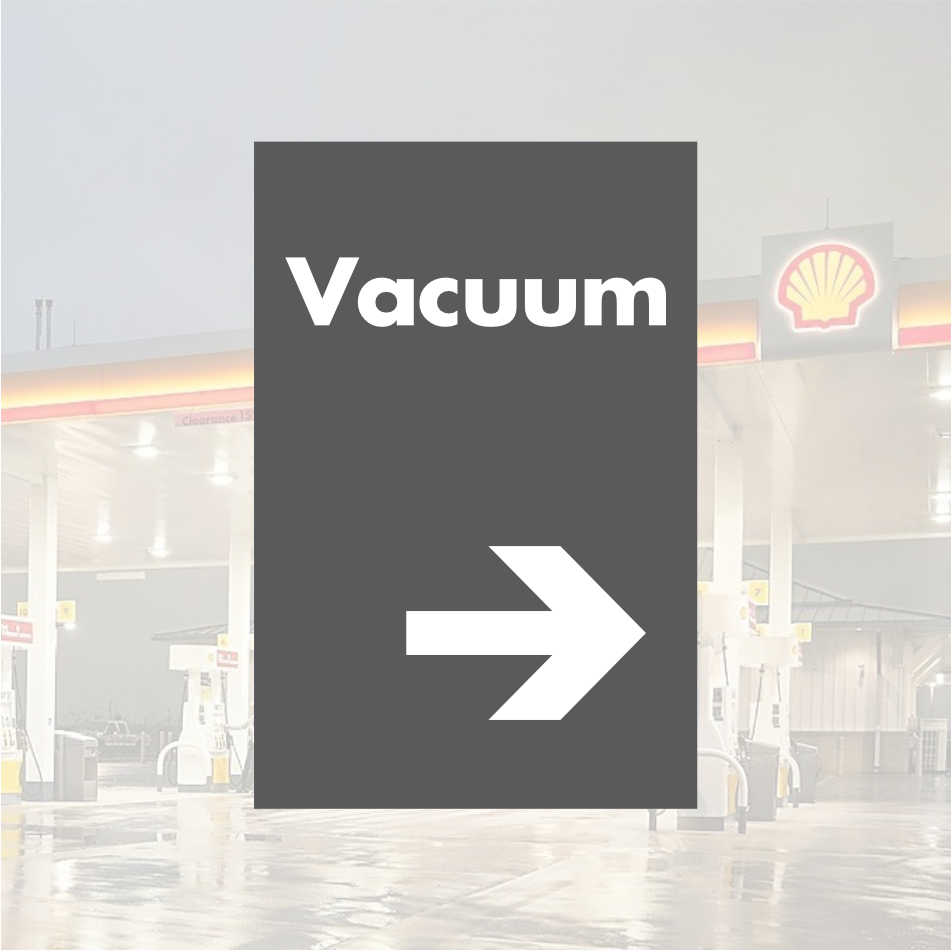 Shell Directional Signs - Gray w/ White