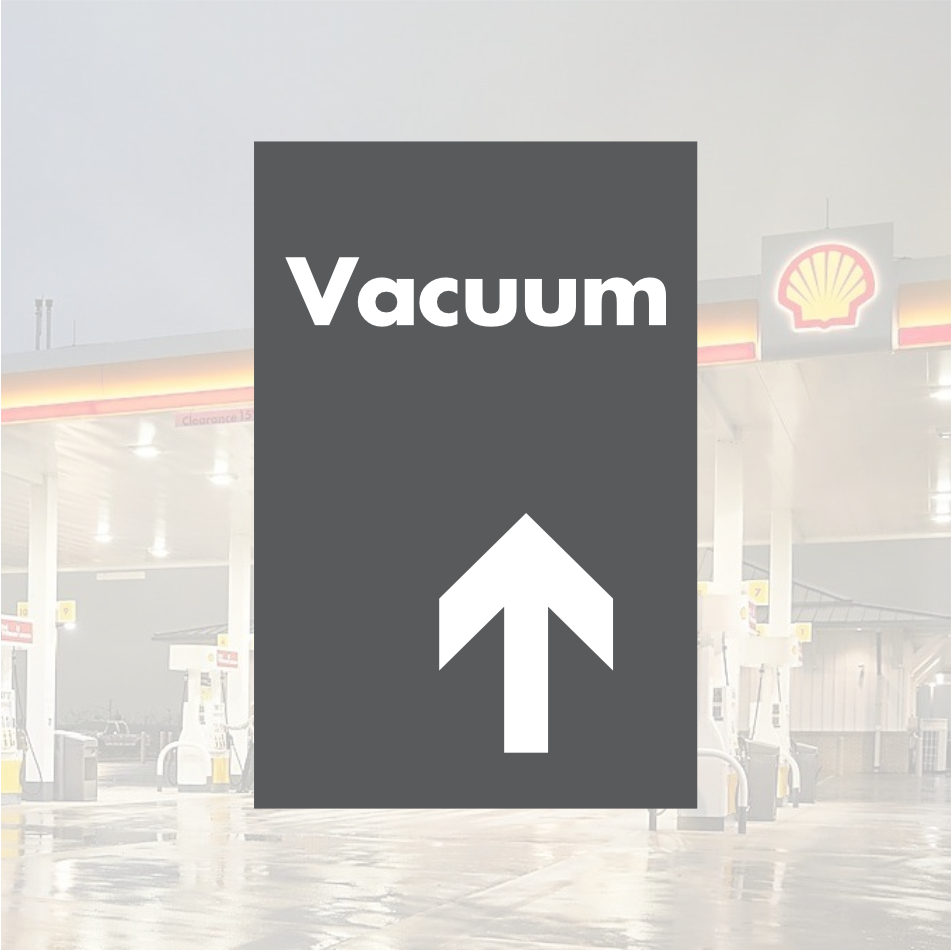 Shell Directional Signs - Gray w/ White